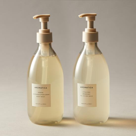 AROMATICA Body Wash 500ml (Choose One of Two Types: Seren/Rosemary All-in-One)