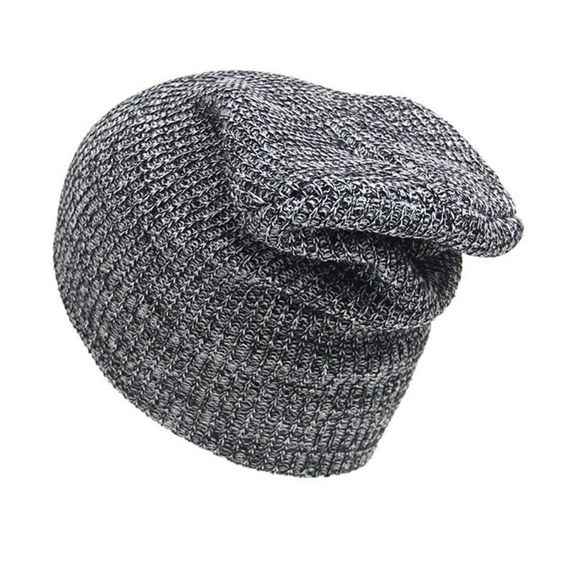 Winter Unisex Cotton Knit Hat Baggy Beanie Hat Crochet Outdoor Ski Cap Mask Skullies Toucas Gorros
