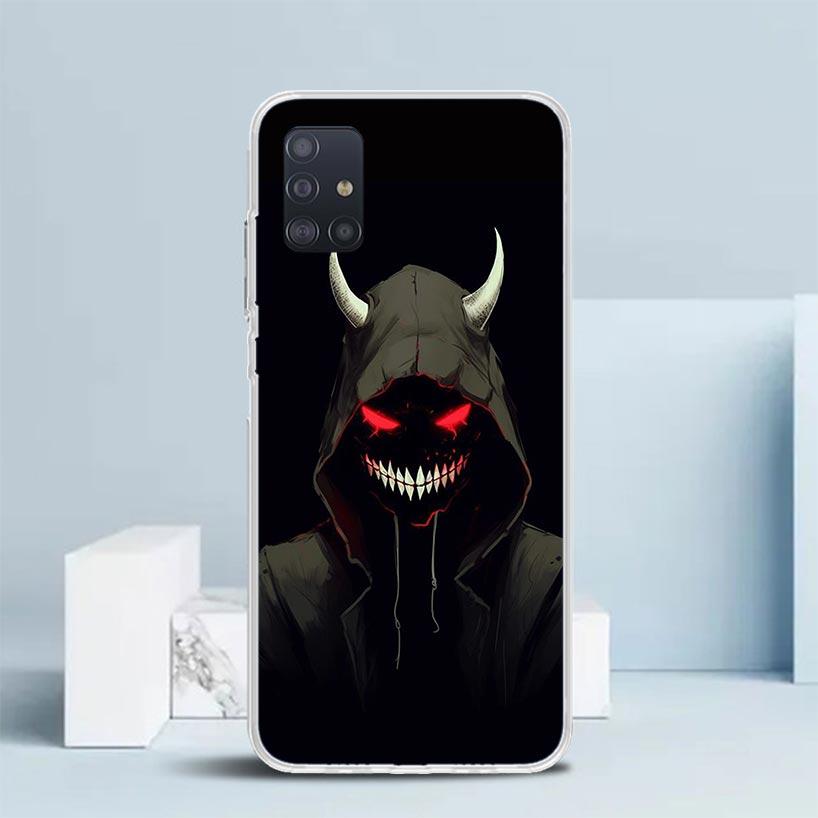 Чехол-бампер 'Дьявол Плохой Парень' Аниме для Samsung Galaxy A12 A22 A32 A52 A72 A02S Чехол для Телефона Note 20 Ultra 10 S10 Plus A51 A71 A50S A20
