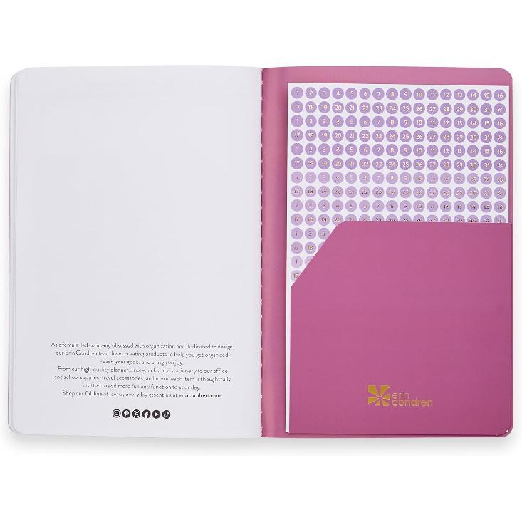 Erin Condren Планер 'Год в обзоре' Petite | Маленький годовой и ежемесячный планировщик постановки целей, Тонкий и портативный планировщик целей, Дневник и Продуктивность