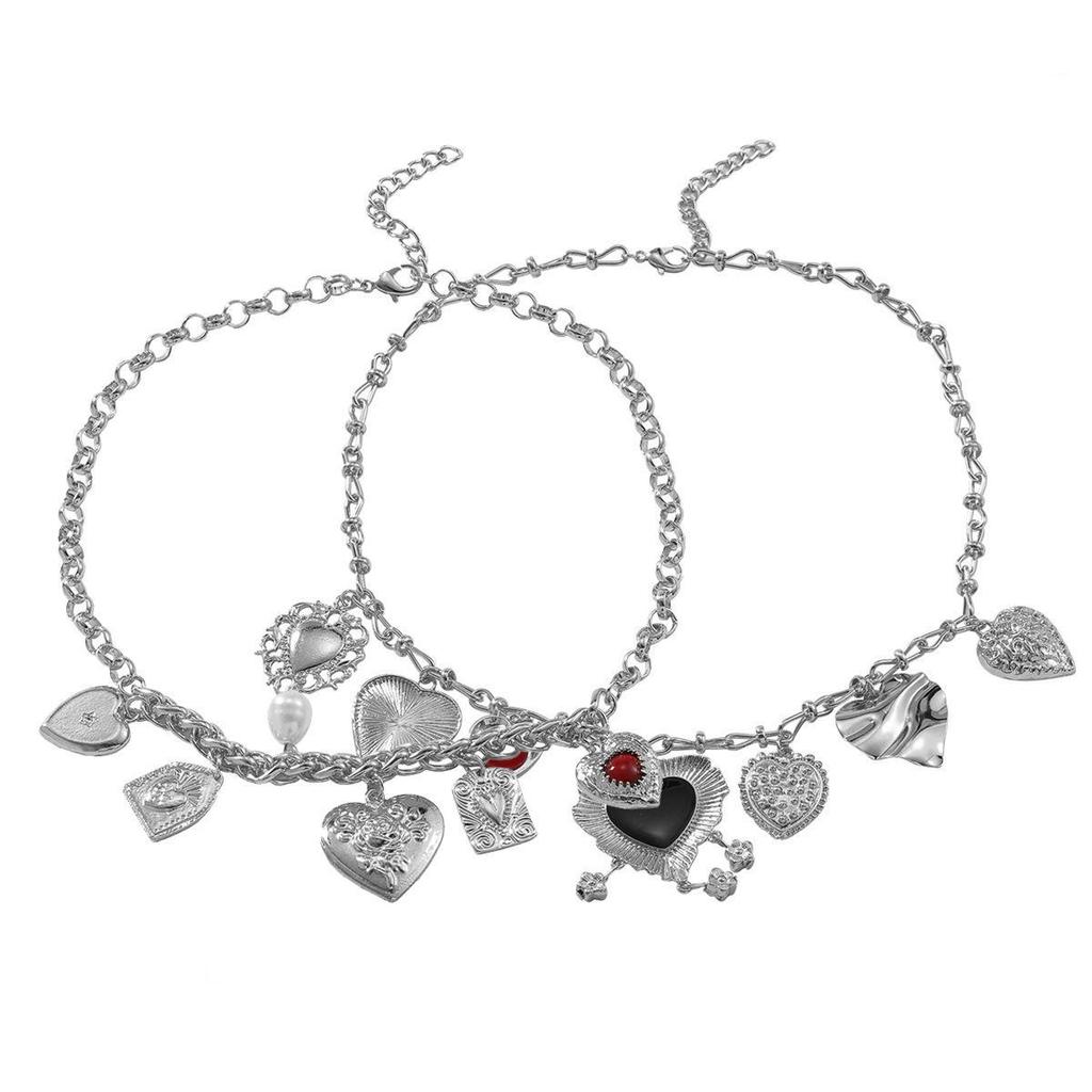 2024 Multi-Layer Metal Love Nameplate Pendant Necklace for Women