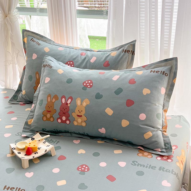 Хлопковые наволочки: Чистый хлопок, простой стиль для дома, общежитий, одноместных и двухместных комнат (Одиночный/Пара)