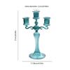 3 Heads Decorative Candle Holders Colorful Glass Flower Vase for Home Decoration Wedding Decoration Centerpieces Candlestic