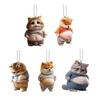 Automobile Pendant Fat Belly Cat Car Pendant Ornament Lightweight Acrylic Hanging Decor