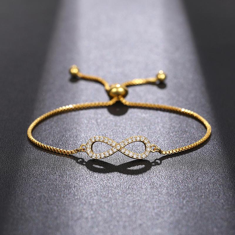Huitan Fashion Gold Color Box Chain Bracelet для женщин, модные яркие циркониевые украшения для рук для помолвки, изысканные аксессуары