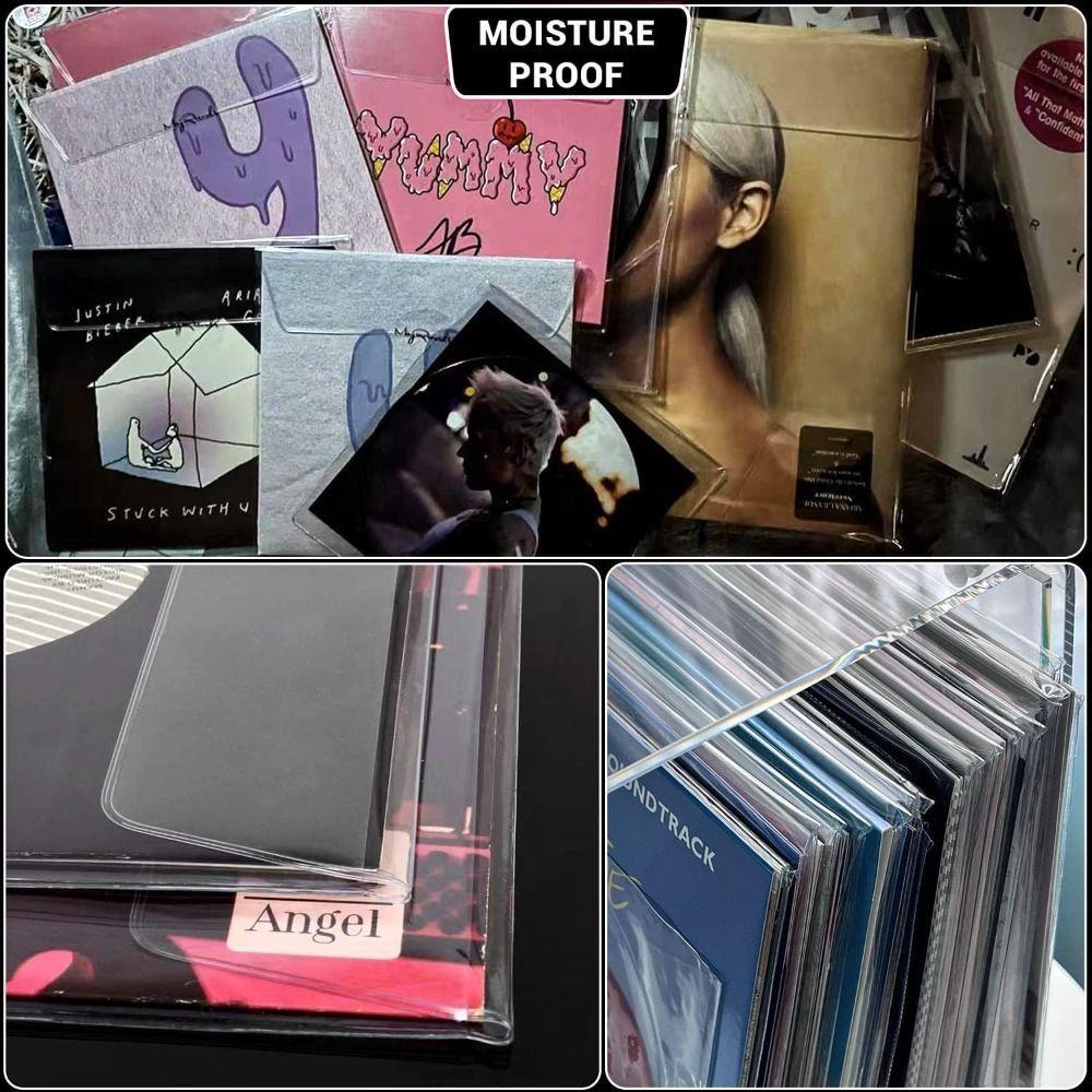 Thickened LP Record Cover Resealable Record Protection Useful Record Storage Bags Record