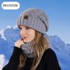 Зимние европейские и американские шапки, шарфы, женские утепленные и теплые вязаные шапки, наушники, беруши, шерстяные шапки
