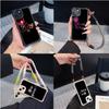 Ae84 King Queen Couple Art Soft Phone Cases for iPhone 16 15 14 13 12 11 Pro Max 8 7 Plus XR XS with Wrist Strap Lanyard Corner Protection Back Cover