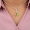 Marquise Peridot Gemstone 925 Sterling Silver Jewelry Handmade Women's Pendant PP-59-7