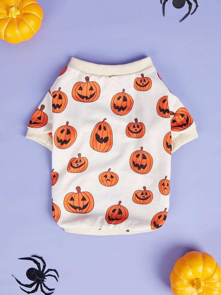 Halloween Pets Hooded Winter Warm Dog Sweatshirt Costume Pumpkin Puppy Hoodies Lightweight Doggies Clothes Apparel