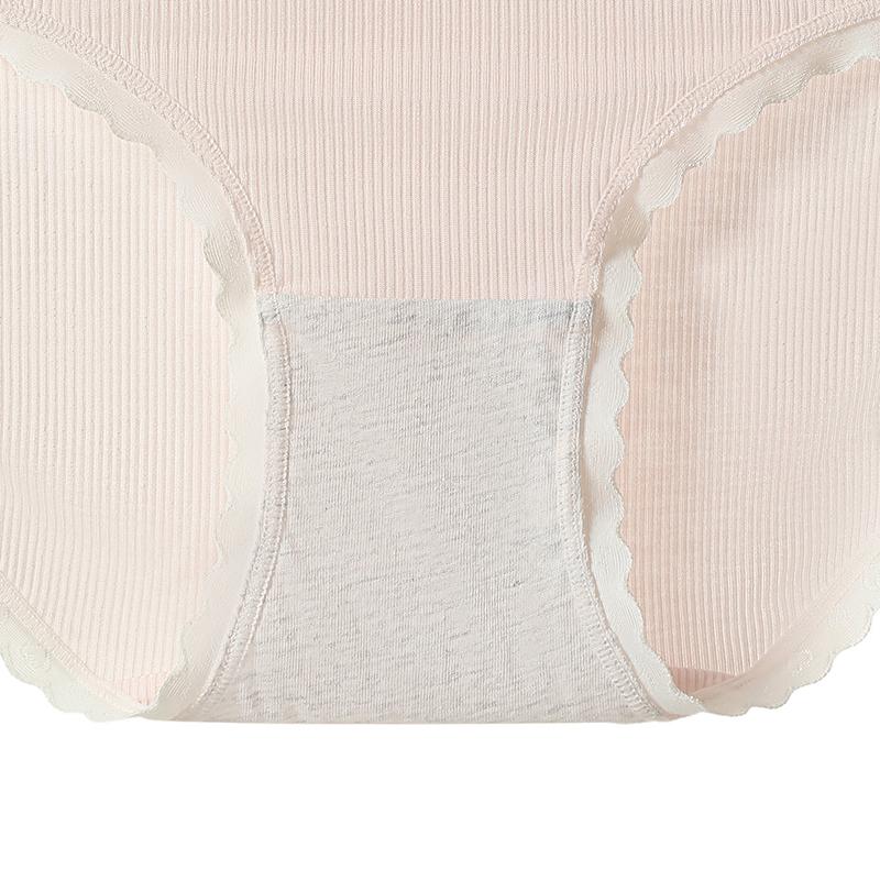 Fentenggan 4-pack Mid Waist Pure Cotton Cartoon Girl Underwear with Modal
