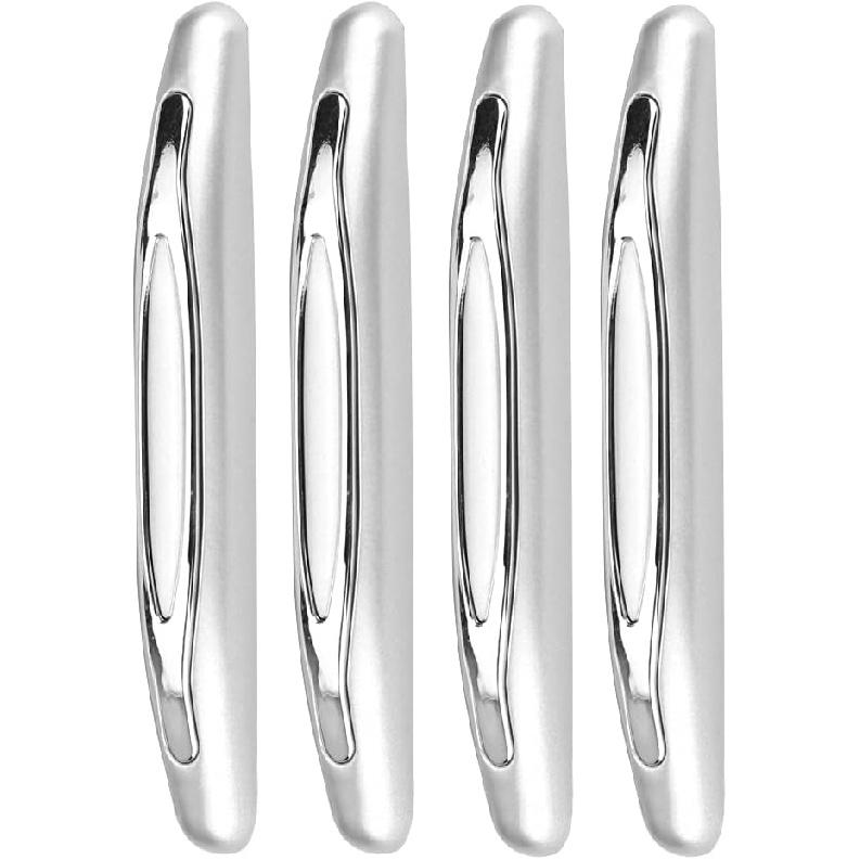 Car Metal Bumper Grey,5M Door Car Metal Door Bumpers for Guard Protector Accessories Exterior Doors Anti Scratch Protectors,4pcs Car Door Guards Trim