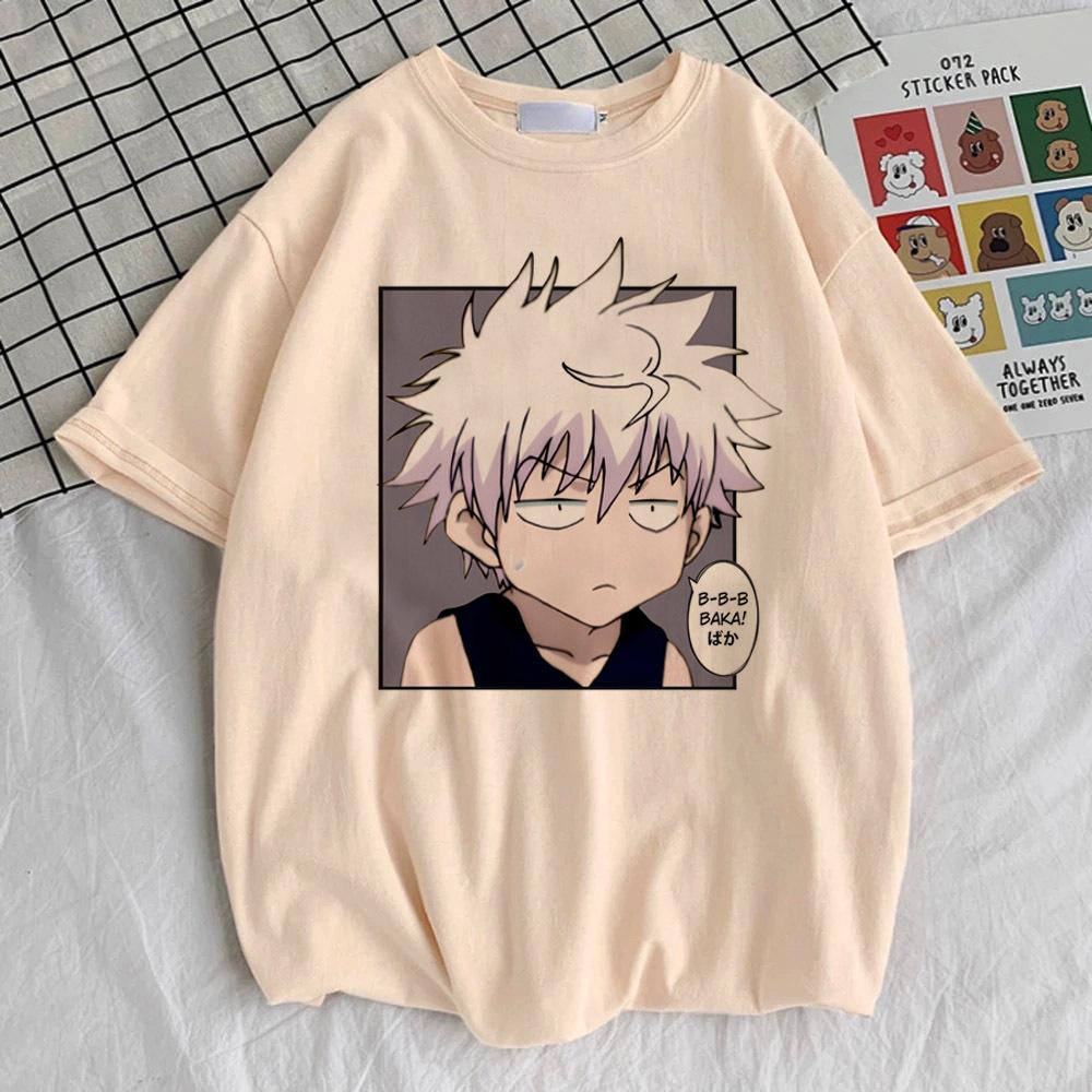 Hunter x Hunter Киллуа Золдик Хисока Курапика Гон футболка женская харадзюку Удобная хип-хоп рубашка Y2k Женская с принтом Пастельный