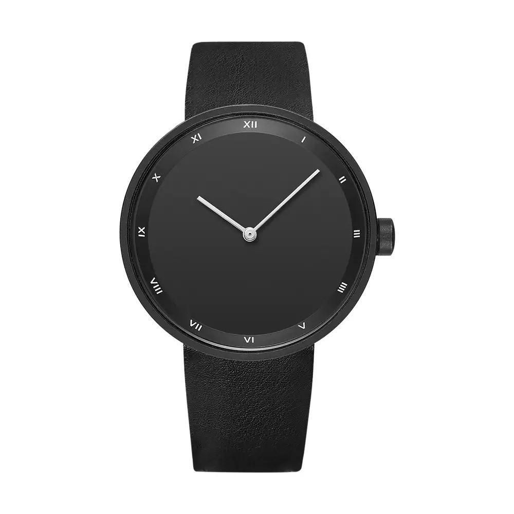 Watches Mens Minimalist Style Simple Fashion Quartz Wristwatches PU Strap Waterproof Student Clock Relogios Masculino