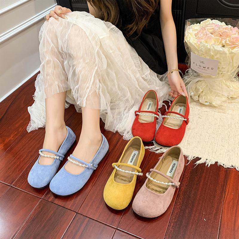 Late Evening Breeze Gentle Shoes Flat Single Shoes Women's 2025 New Summer Mary Jane Shoes with Skirts Soft-soled Maternity Shoes