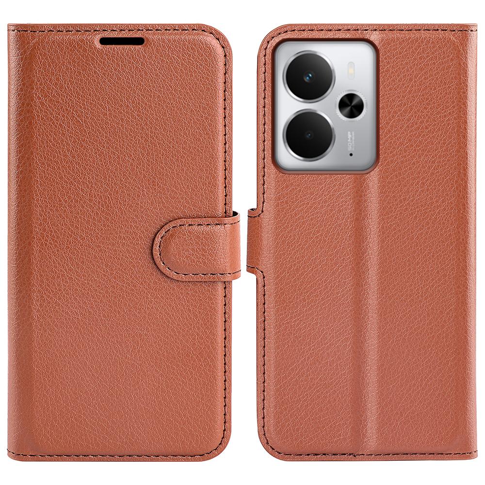 Для Realme 14 5G Чехол Текстура личи Противоударный Кожаный Чехол-кошелек для телефона