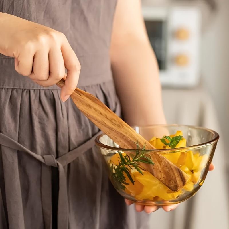 5pcs/set Premium Wooden Spatula Set, Durable Kitchen Cooking Utensils, Stylish Handcrafted Solid Wood Turner and Spoons, Cookware Needs Kitchen Stuff