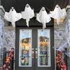 4Pcs Halloween Horror Ghost Hanging Decorations with Skeleton Hands Thriller Expressions Creepy Yard Ornaments for Front Porch And Tree