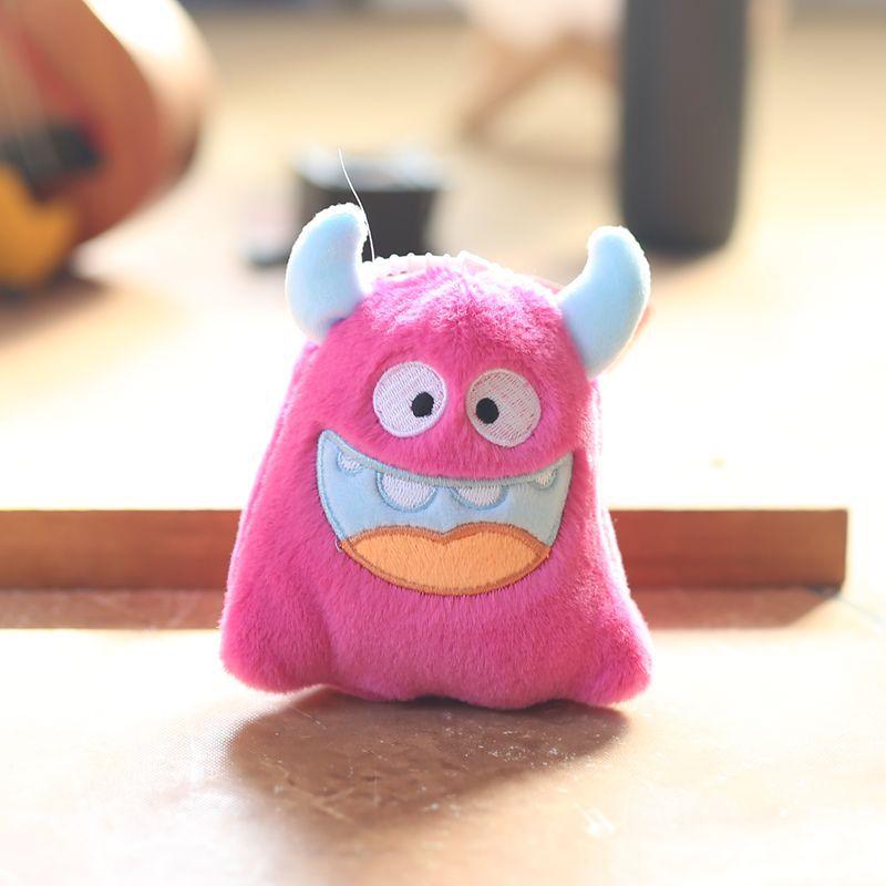 Cute Little Monster Pendant Plush Toy Doll Cartoon School Bag Hanging Decoration Keychain Doll Doll