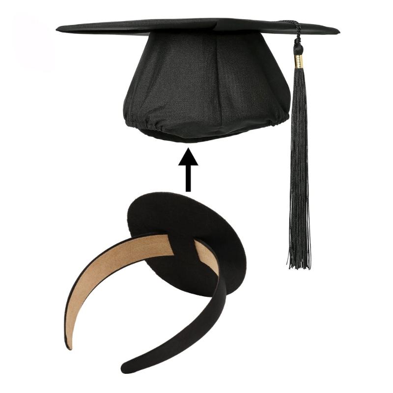 Secure Graduation Hat Headbands For Class Of 2025 Practical Anti Slip Design Plastic Hariband With Adhesive Insert
