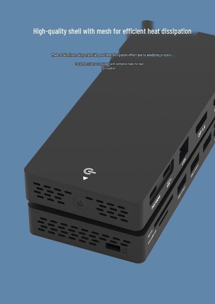 Док-станция USB-C: Двойной DP/HDMI, Четырехэкранный дисплей, Разветвитель USB 3.1, Порт Ethernet, Док-станция для расширения ноутбука