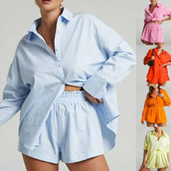 2023 Summer Lace Hollow Long-Sleeve Stand Collar Cotton Women's Shirt