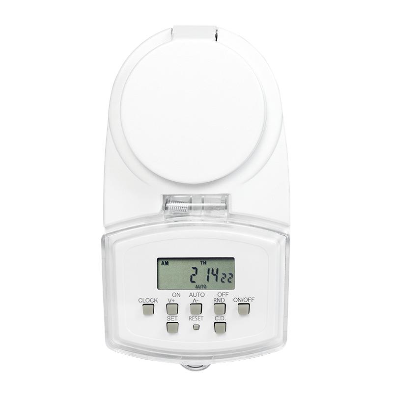 Digital outdoor timer IP44 LogiLink LCD socket programmer 20 programs