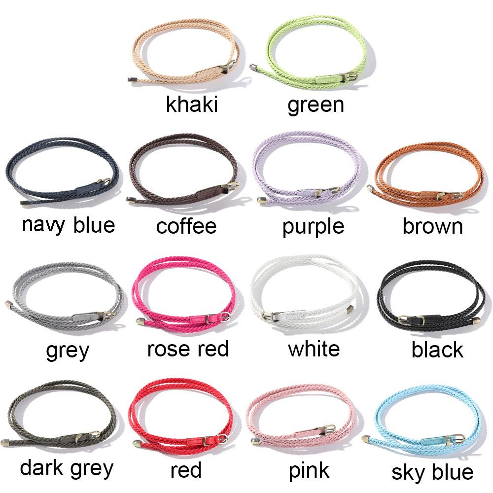 Модные конфетные цвета изящные ремни из искусственной кожи тонкий пояс регулируемый ремень ремешок для платья