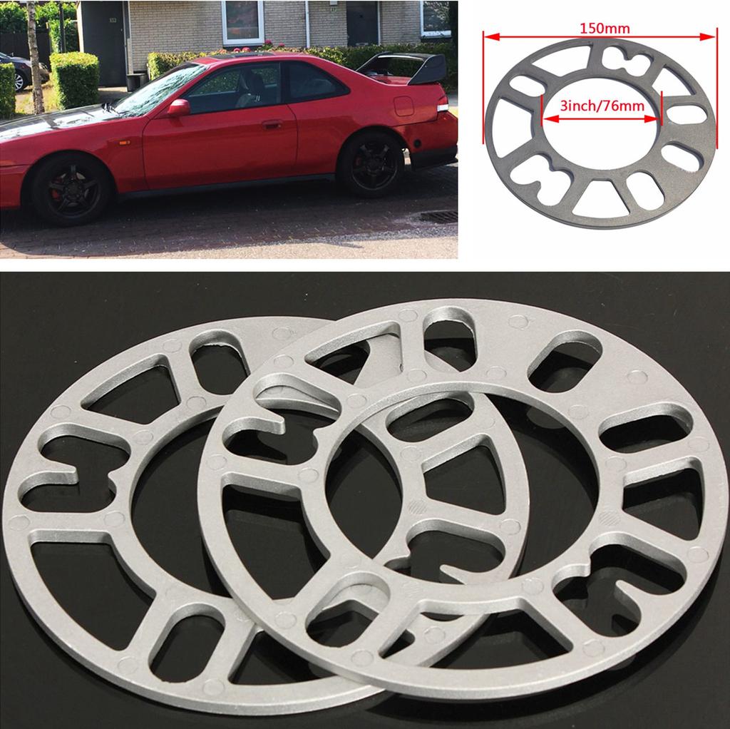 4X Серебристый Сплав Алюминий Автомобиль Авто Колесные Проставки Адаптер Шайбы Пластина 4/5 Шпильки 5Мм