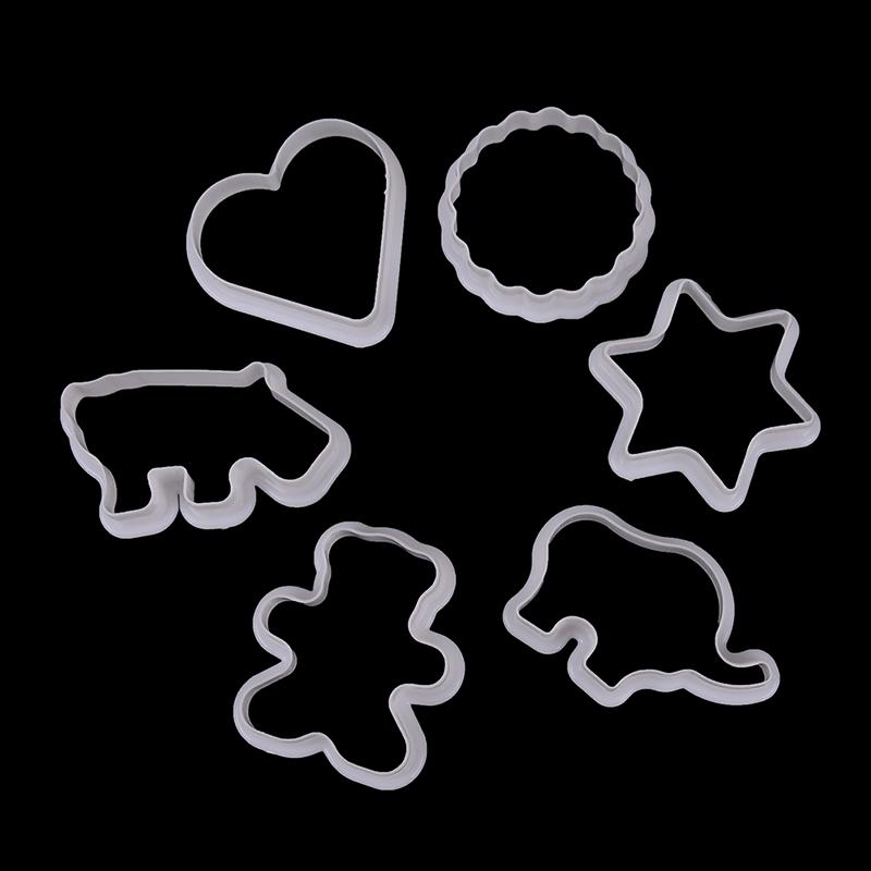 6 шт., пластиковые формочки для печенья с животными, формы для помадки, инструмент для декора торта