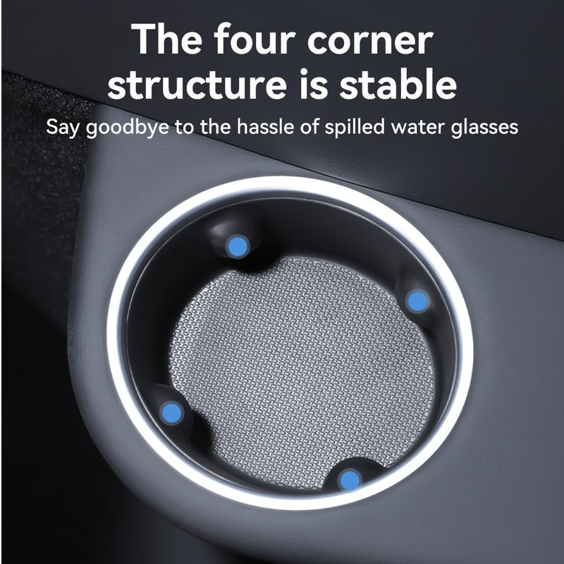 YZ For Tesla Model YL 2026 Third Row Silicone Cup Holder Center Console Water Cup Holder Organizer Storage Box Accessories