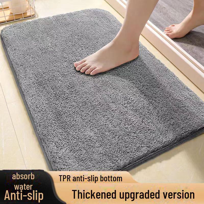 Утолщенные нескользящие впитывающие коврики для ванной комнаты - водонепроницаемые и грязеотталкивающие коврики для дверей и туалетных ножек.