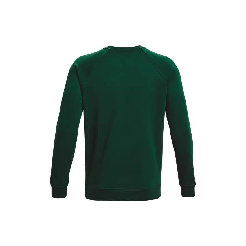 Under Armour Однотонный хлопковый трикотажный свитер с круглым вырезом для тренировок, мужской свитер, зеленый 1379685-322