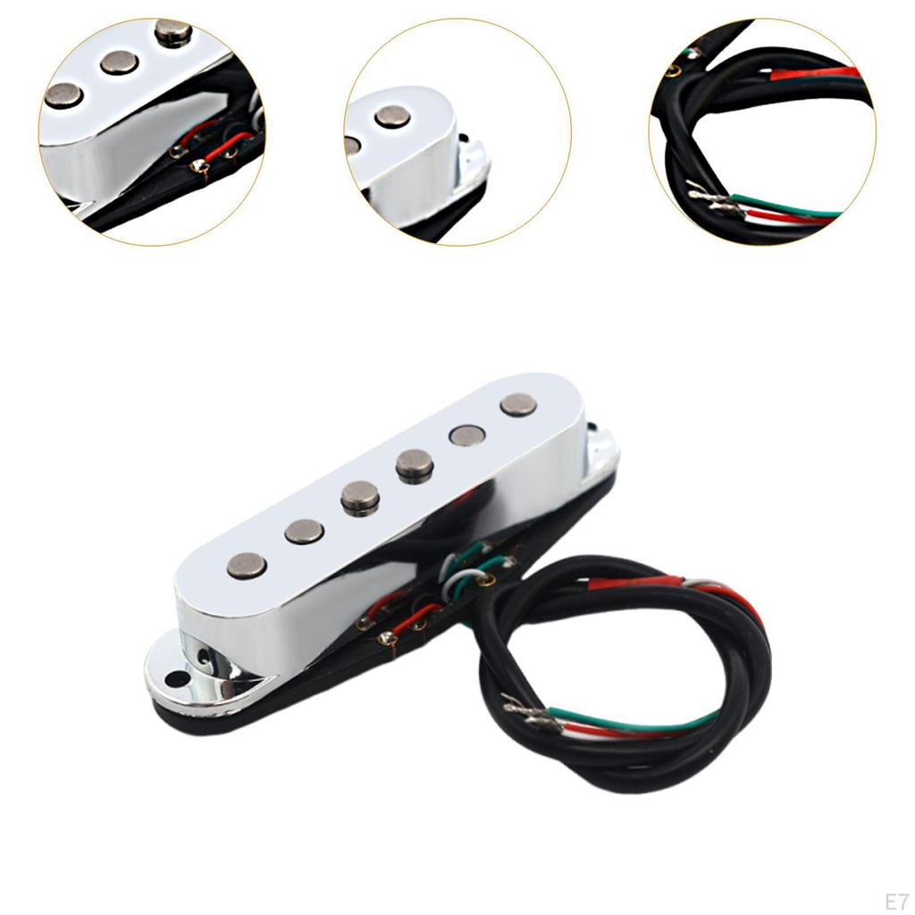 Alnico 5 Electric Guitar Pickups Prewired Noiseless Set for Instrument