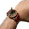 Nautical Brass & Leather Wrist Sundial Compass – 7 Cm Antique Design with Adjustable Strap