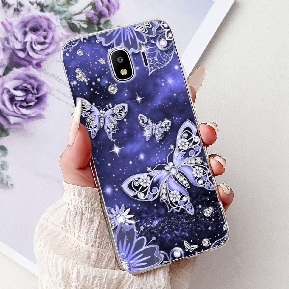 Чехол для Galaxy J4 2018 SM-J400F Модный расписной чехол Мягкий силиконовый чехол для телефона Для Samsung Galaxy J4 2018 Fundas Capa Сумки