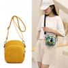 New Nylon Single Shoulder Bag Solid Color Crossbody Bag Multi-zipper Convenient Outdoor Travel Mommy Small Body Bag