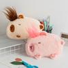 Kawaii Cartoon Creative Pencil Bag Student Capybara Plush Stationery Storage Bag Large Capacity Learning Stationery Supplies