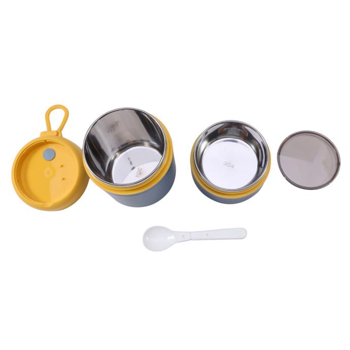 Ланч-бокс из нержавеющей стали, чашка для питья с ложкой, термос для еды, изолированный термос для супа, контейнер для завтрака