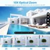 LS VISION 10x Zoom 4G SIM Solar Camera Outdoor 6K 12MP Three Lens HD Night Vision IP Surveillance Camera Security Protection PTZ CCTV Cam