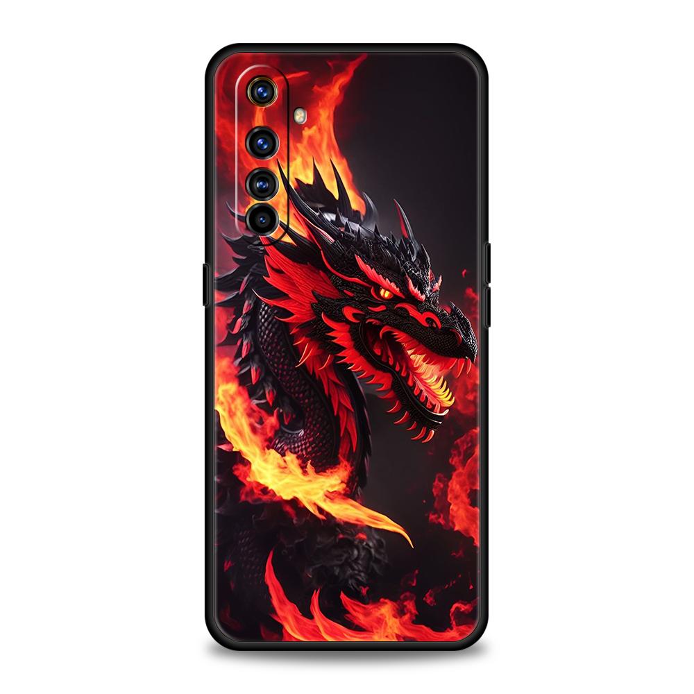 Иллюзорный Цвет Китайский Дракон Мягкий ТПУ Для Realme 12 11 10 9 Pro Plus GT2 GT3 GT5 7 8 Pro C21 C25 C35 Pro Ударопрочный Чехол для Телефона