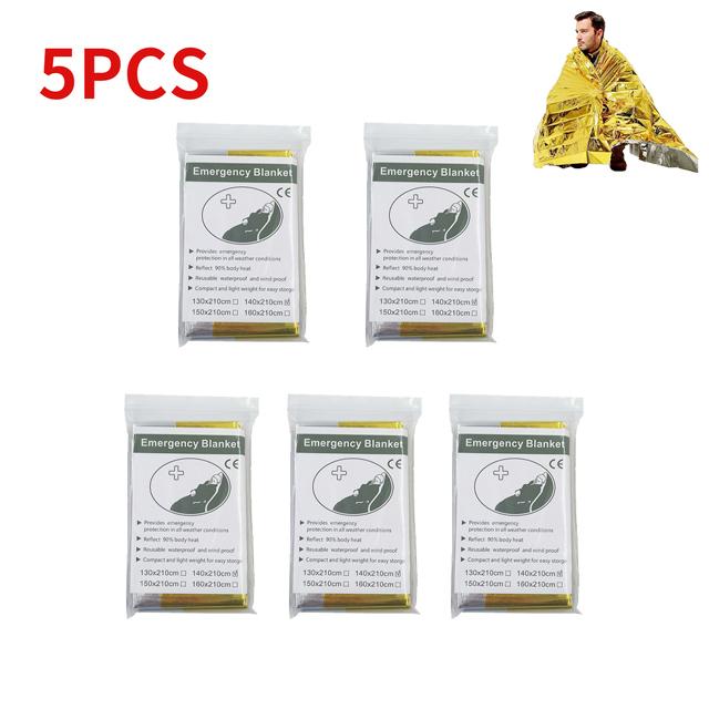 5-30 шт., одеяло для выживания в чрезвычайных ситуациях, аптечка первой помощи, водостойкая водонепроницаемая фольга, термоодеяло для кемпинга, военное одеяло, хит продаж