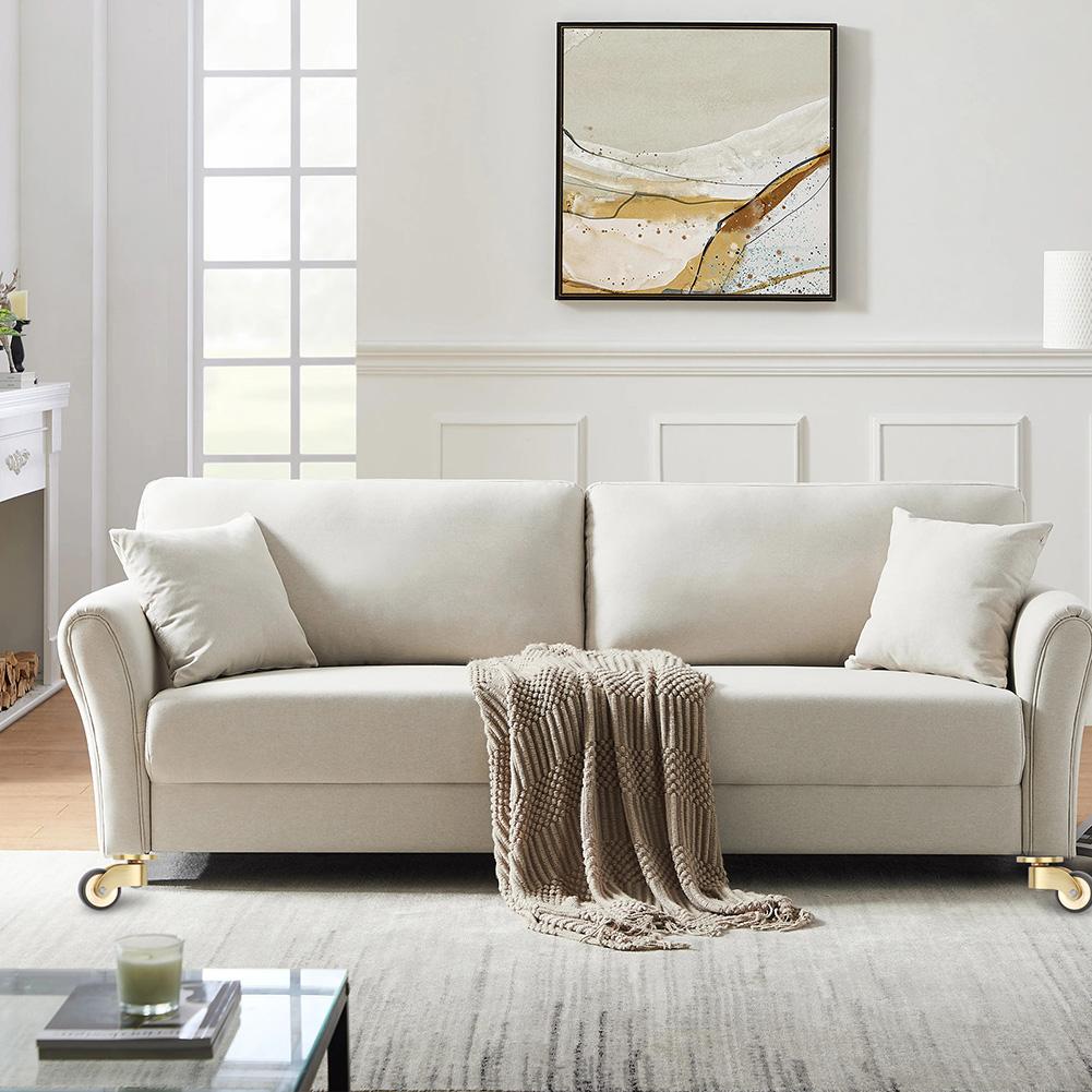 360 Degree Furniture Mobility Casters Whisper Quiet 360 Degree Rotation Brass Casters Brushed Brass Finish For Small Furniture