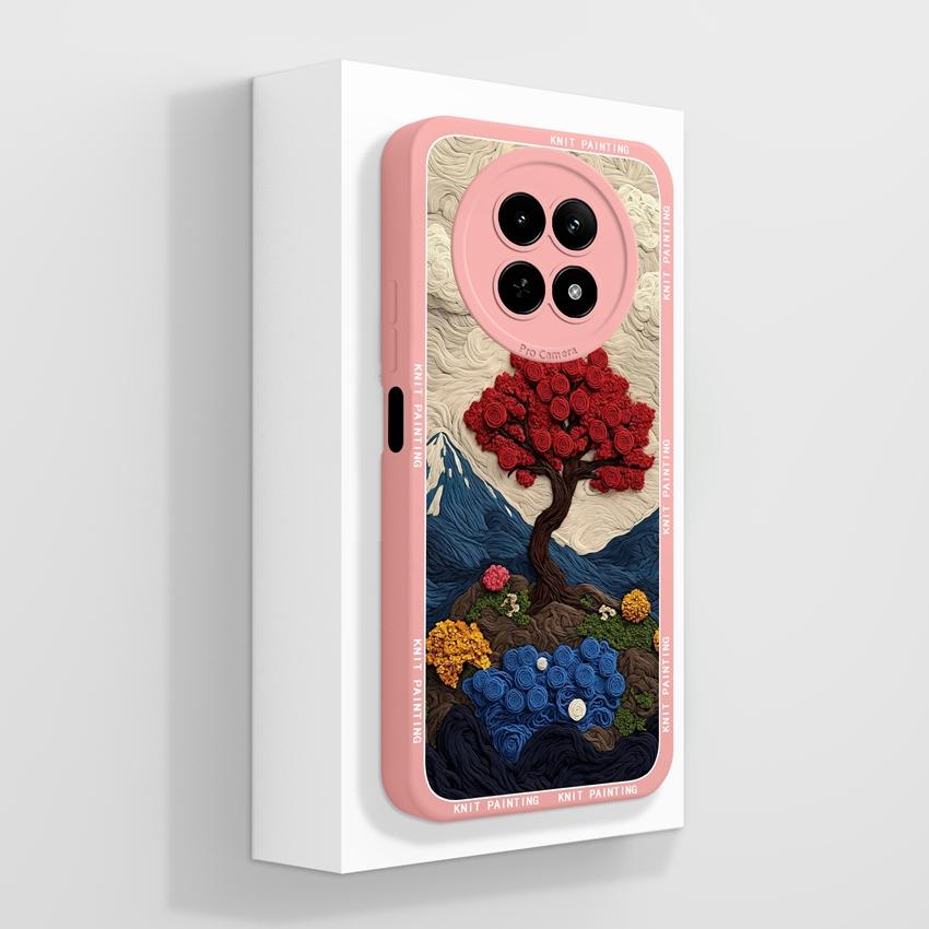 Чехол для Oppo Realme 12 13 14 P1 P2 Pro 14T 12X Сумки для телефона Милые узоры с медвежьими лапками Жидкий силикон Улучшенный пыленепроницаемый защитный чехол для корпуса Oppo