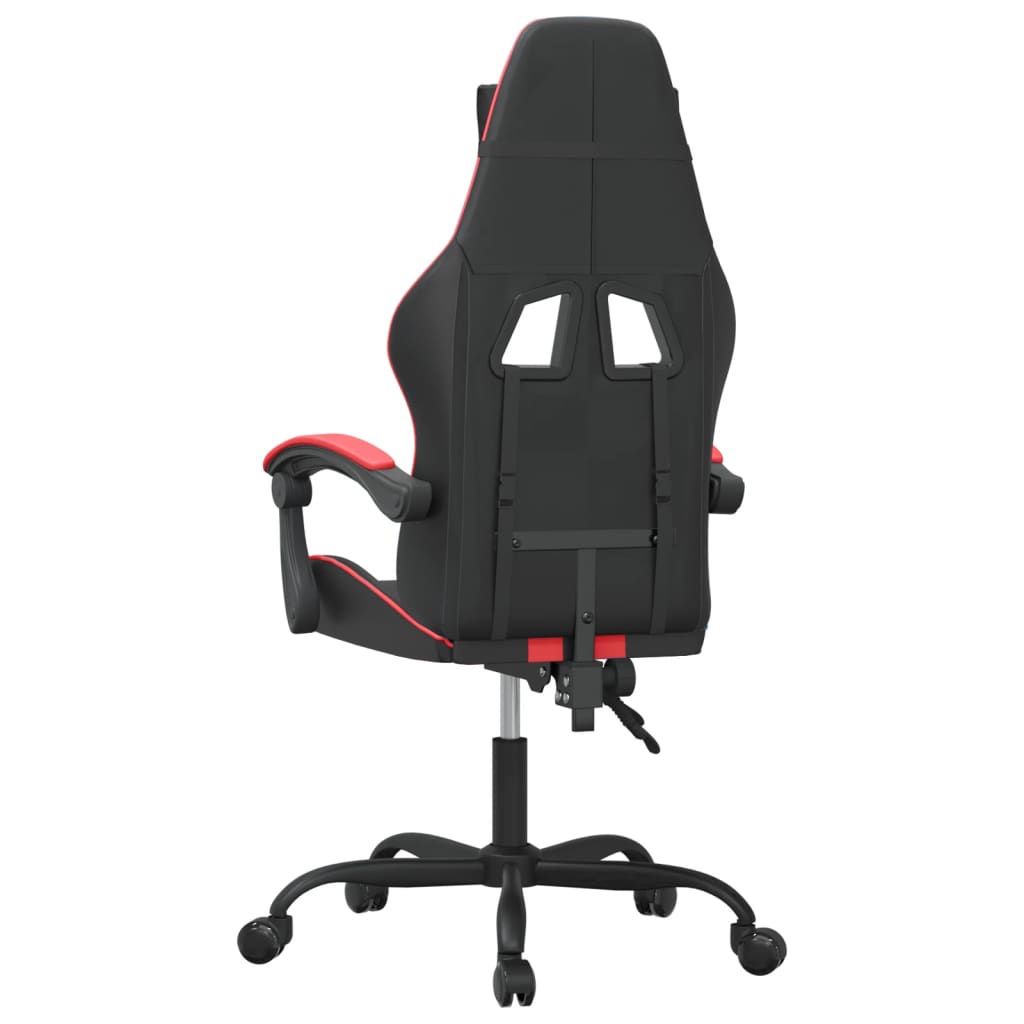 Gaming Chair in Black and Red Synthetic Leather
