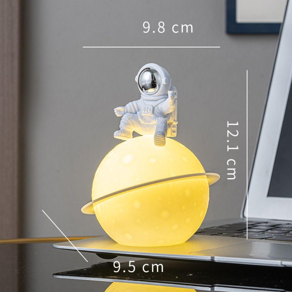 Creative Desktop Luminous Planet Lamp Cartoon Bedside Light Astronaut Moon Night Light  Gifts