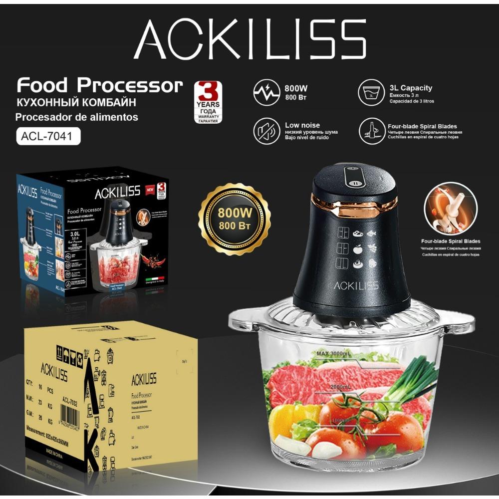 European-Standard Household Electric Meat Grinder with Glass Viewing Window, Garlic Press, and Meat Mincer, 3L