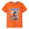 Футболка labubu Kawaii для детей, мальчик 10 лет, 100% хлопок, топы, футболка с принтом «гордость», аниме, короткая, y2k, одежда для девочек, детская одежда для девочек