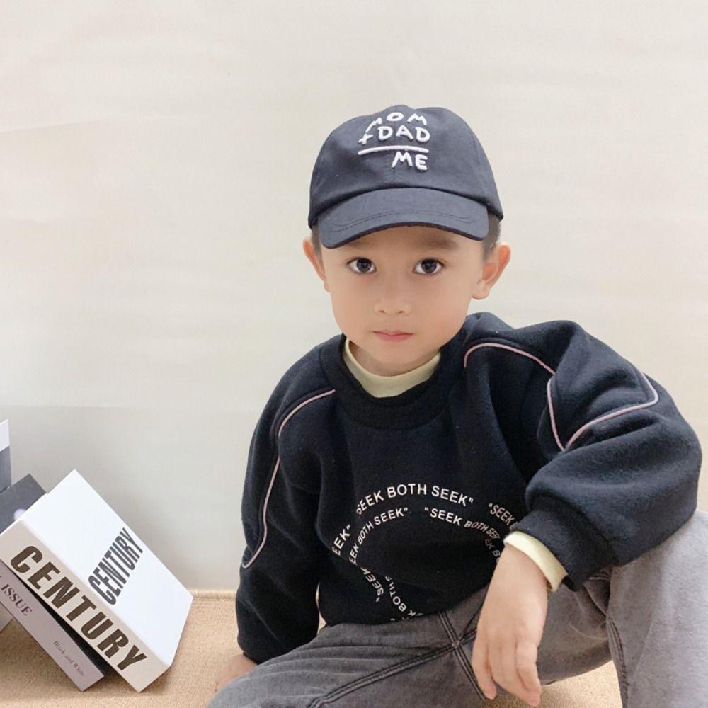 MOM+DAD=ME Embroidery Baseball Caps Cute Sunscreen Hats Fashion Children's Cap For Boys Girls