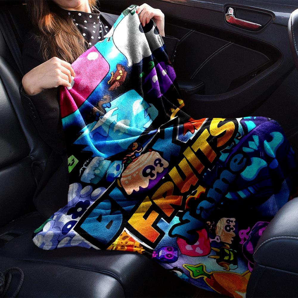 Custom Name Blox Fruits Theme Printed Blanket - Perfect for Couch, Bed, Travel & Outdoor Use | Machine Washable, Cozy & Durable.